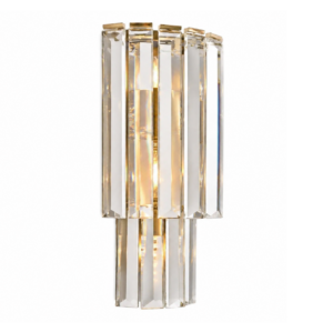 Grand Crystal Brass Wall Light