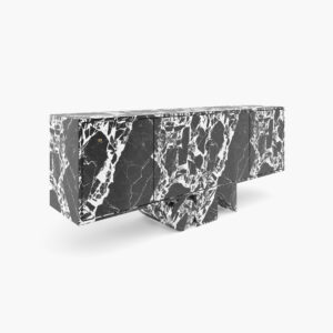 Nero Grand Antique Marble Oak Buffet 200cm