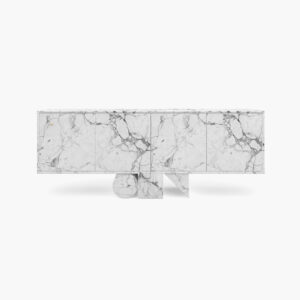 Grand Statutario Marble Oak Buffet 200cm