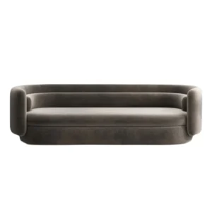 Torquay Grey Velvet Sofa 280cm