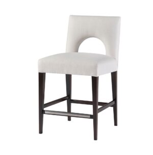 Orlando White Linen Oak Counter Stool