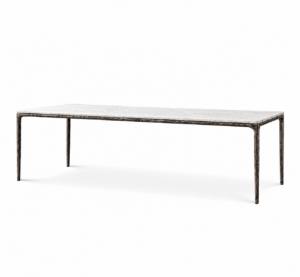Harlow Carrara Marble Bronze Dining Table 250cm