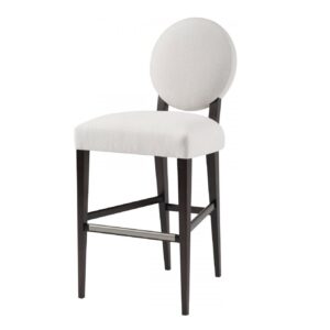 Henrietta Linen Oak Counter Stool