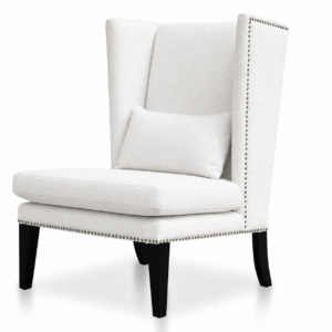 Calibre White Linen Wing Chair