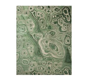 Malachite Green Wool Rug 300cm