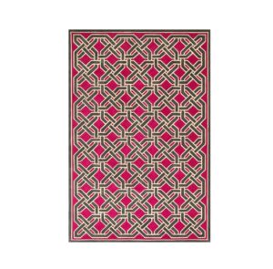Gatsby Pink Charcoal Wool Rug