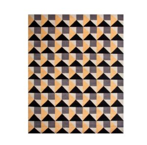 Monaco Orange Grey Wool Rug