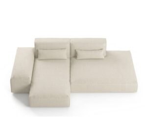 Brentwood Cream Velvet Modular Daybed