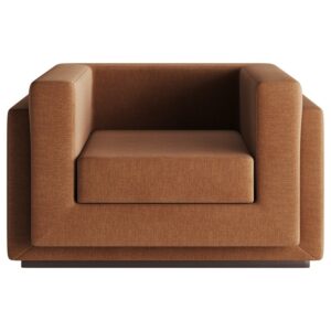 Metropolis Taupe Velvet Armchair