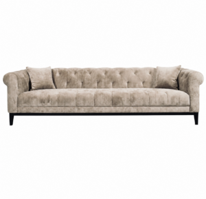 Sparrow Beige Velvet Sofa 270cm