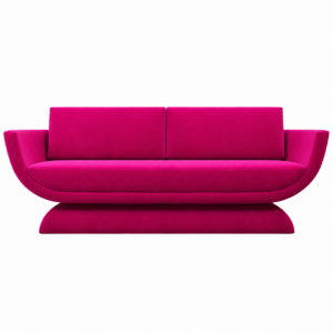 Oscar Fuchsia Velvet Sofa 210cm