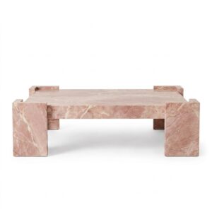 Jacob Pink Marble Marble Coffee Table
