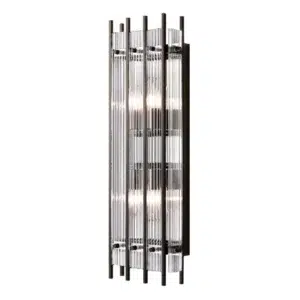 Linear Fluted Glass Bronze Medium Wall Light