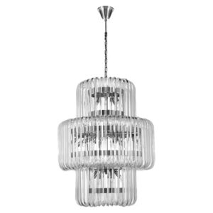Regatta Glass Nickel Chandelier