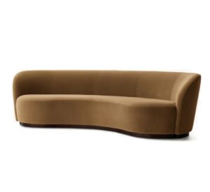 Escada Mocha Velvet Sofa 244cm