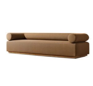 Americano Camel Velvet Walnut Sofa