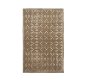 Horchow Gold Beige Tibetan Wool Rug
