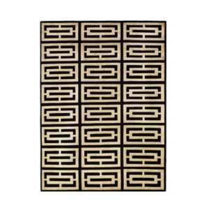 Argento Black Gold Tibetan Wool Rug