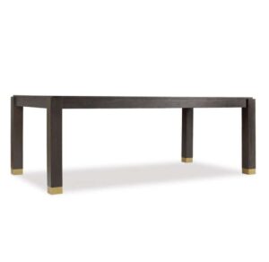 Essex Dark Oak Brushed Brass Dining Table