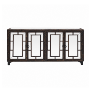 Boyd Brown Bamboo Mirror Buffet