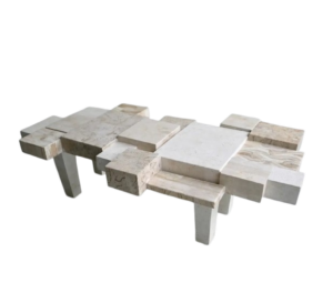 Levante Travertine Geometric Coffee Table