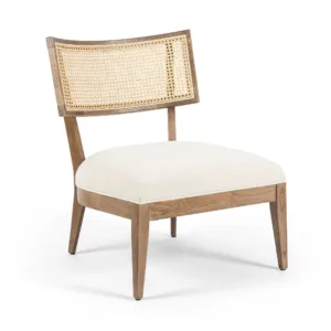 Darcy Natural Oak Rattan Occasional Chair - Natural Linen - Avant Garde Furniture - Designer Furniture Store & Luxury Home Decor