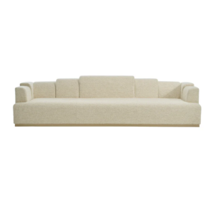 Lexington Beige Boucle Gold Sofa