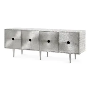 Repose Nickel Etched Buffet - Avant Garde Furniture - Designer Furniture Store & Luxury Home Decor