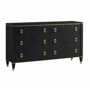Lexington Black Oak Brass Dressing Cabinet