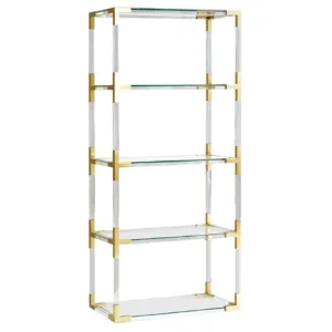 Jacques Brass Lucite Etagere - Avant Garde Furniture - Designer Furniture Store & Luxury Home Decor
