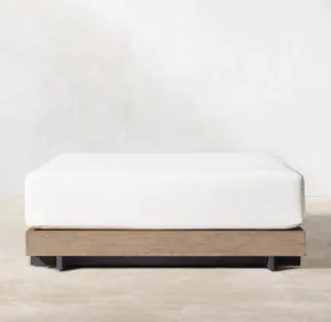 Teakwood Natural Teak Outdoor Ottoman - Avant Garde Furniture - Designer Furniture Store & Luxury Home Decor
