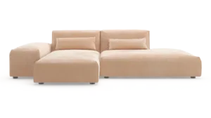 Brentwood Light Blush Velvet Modular Daybed - Avant Garde Furniture - Designer Furniture Store & Luxury Home Decor
