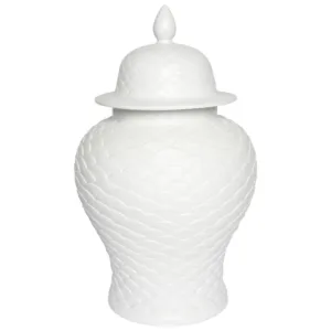 Lepolda White Ceramic Temple Large Vase - Avant Garde Furniture - Designer Furniture Store & Luxury Home Decor