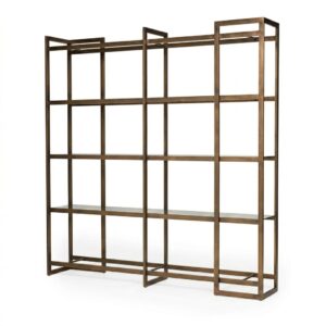Harriot Brass Glass Etagere