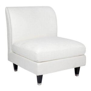 Taylor White Linen Slipper Chair - Avant Garde Furniture - Designer Furniture Store & Luxury Home Decor