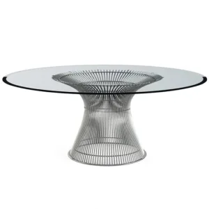 Platner Chrome Glass Dining Table - Avant Garde Furniture - Designer Furniture Store & Luxury Home Decor
