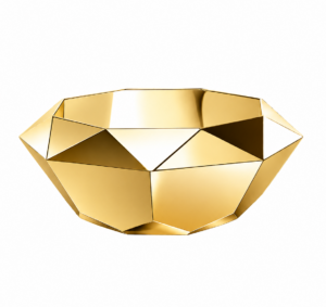 Diamond Brass Coffee Table 120cm