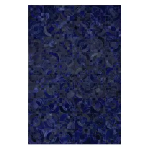 Ciclos Blue Cowhide Rug 6 x 9 - Avant Garde Furniture - Designer Furniture Store & Luxury Home Decor