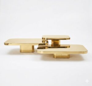 Tribeca Gold Coffee Table Set