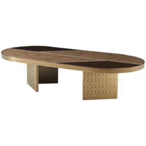 Iconic Brass Oak Coffee Table