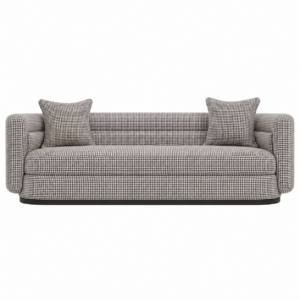 Yardley Houndstooth Linen Sofa 229cm