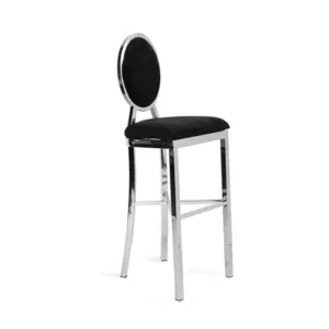 Paloma Black Velvet Chrome Counter Stool - Avant Garde Furniture - Designer Furniture Store & Luxury Home Decor