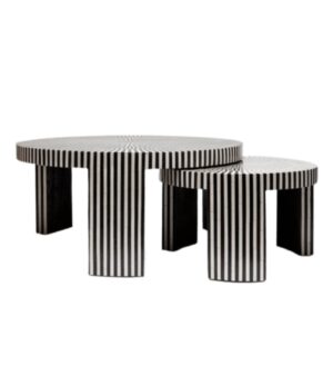 India Black White Bone Inlay Coffee Set - Avant Garde Furniture - Designer Furniture Store & Luxury Home Decor