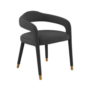 Avante Black Velvet Brass Chair - Avant Garde Furniture - Designer Furniture Store & Luxury Home Decor