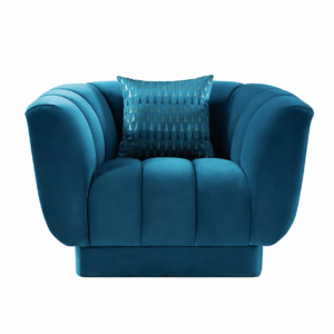 Murano Aqua Blue Velvet Armchair Sofa