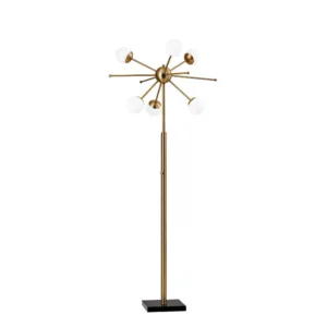 Orbit Brushed Brass Nero Marble Floor Lamp - Avant Garde Furniture - Designer Furniture Store & Luxury Home Decor