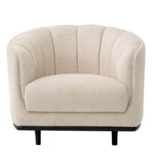 Yorker Cream Boucle Black Sofa Chair - Avant Garde Furniture - Designer Furniture Store & Luxury Home Decor