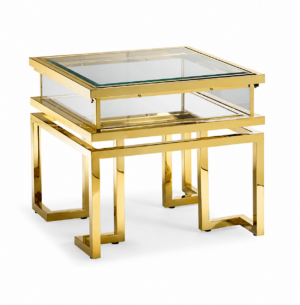 Halston Gold Display Sidetable