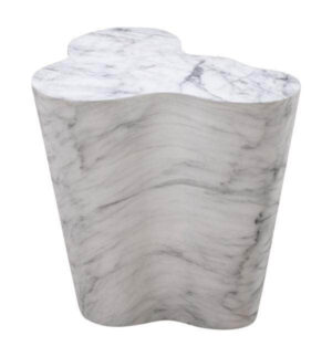 Spectre White Grey Marble Sidetable - Avant Garde Furniture - Designer Furniture Store & Luxury Home Decor