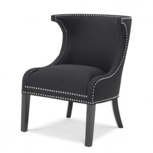 Gianni Black Texture Fabric Chair - Avant Garde Furniture - Designer Furniture Store & Luxury Home Decor